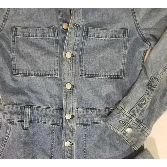 NWT Madewell Denim Relaxed Coverall Jumpsuit in Glenroy Wash Jean Medium MC932 - Picture 4 of 7